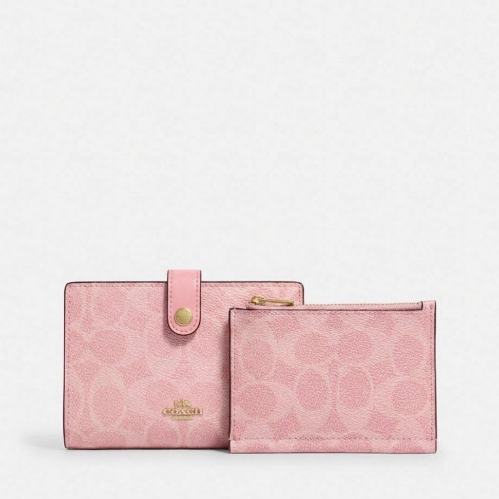 C.O.A.C.H 2-IN-1 WALLET IN BLOCKED SIGNATURE CANVAS