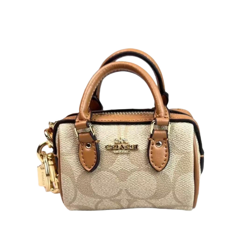 C.O.A.C.H Mini Rowan Bag Charm In Signature Canvas