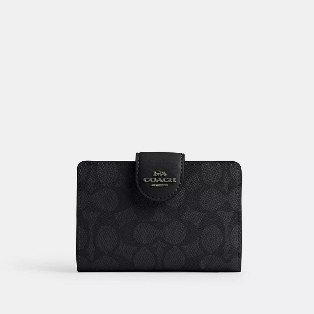 C.O.A.C.H Medium Corner Zip Wallet in Signature Canvas
