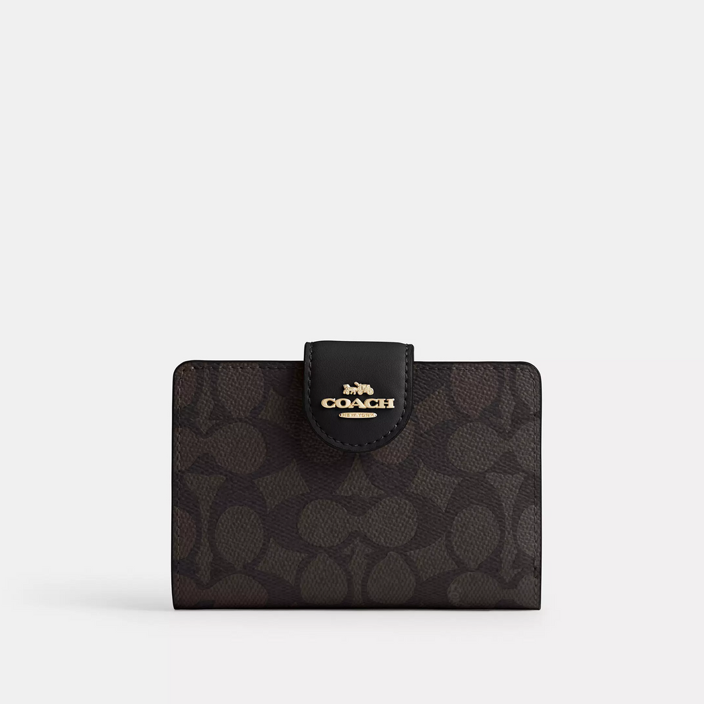 C.O.A.C.H Medium Corner Zip Wallet in Signature Canvas