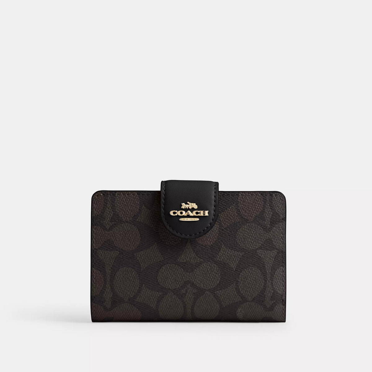 C.O.A.C.H Medium Corner Zip Wallet in Signature Canvas