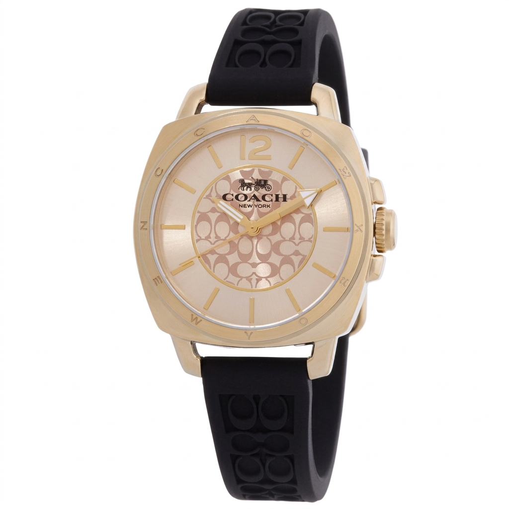 C.O.A.C.H Boyfriend Watch ROSE GOLD - BLACK
