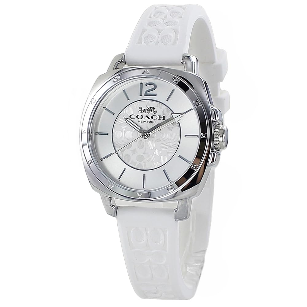 C.O.A.C.H Boyfriend Watch SILVER - WHITE