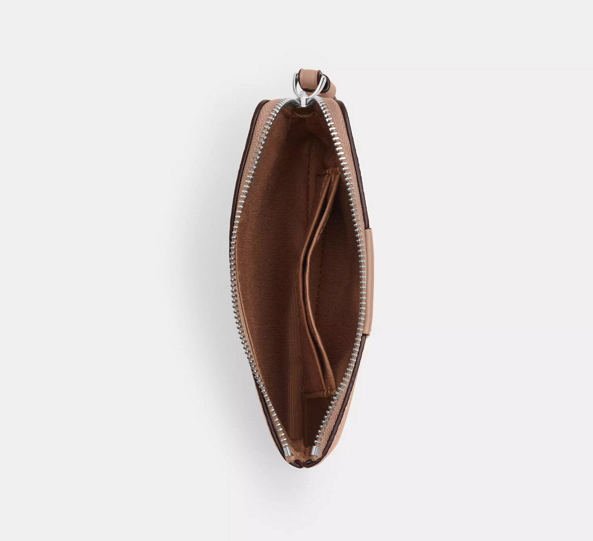 C.O.A.C.H Corner Zip Wristlet In Signature Canvas With Stripe