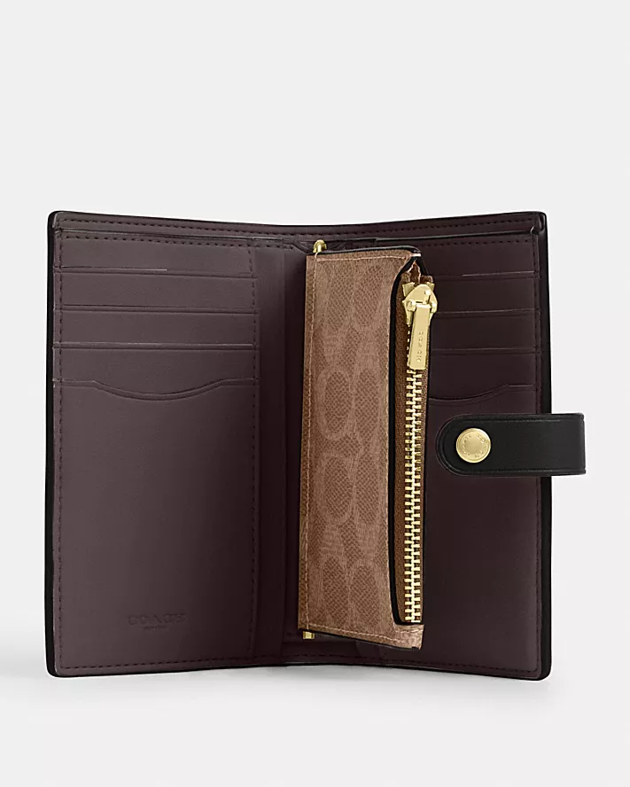 C.O.A.C.H 2-IN-1 WALLET IN BLOCKED SIGNATURE CANVAS
