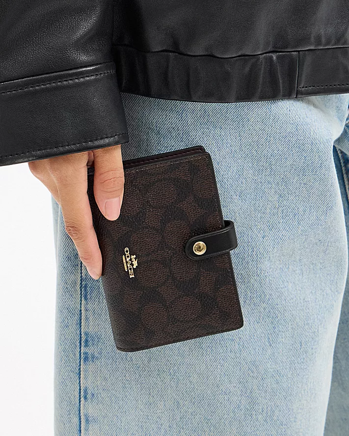 C.O.A.C.H 2-IN-1 WALLET IN BLOCKED SIGNATURE CANVAS
